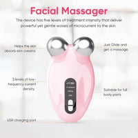 LumaSkin™ V-Face Sculpting Roller – Microcurrent Facial Lifting & Toning Device